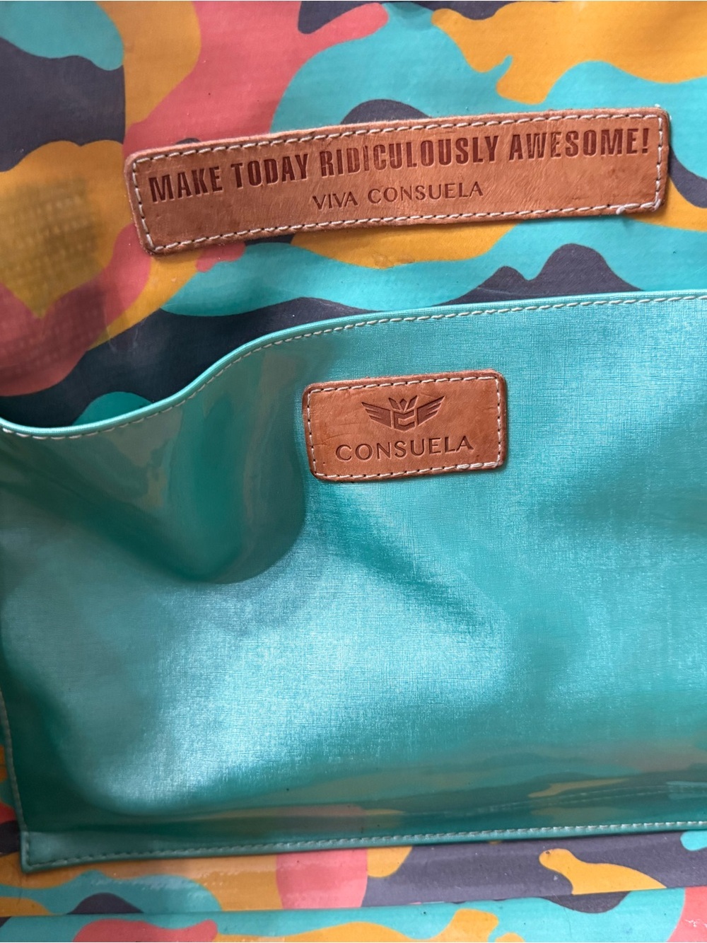 Consuela Purple Desert Cactus Tote with Multicolor Floral Straps - Picture 3 of 11